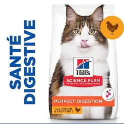 Hill's Science Plan - Croquettes Adulte Perfect Digestion au Poulet pour Chat