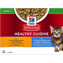 Hill’s Science Plan - Healthy Cuisine Mijoté Pour Chaton Au Poulet  - 12x80g
