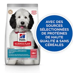 Hill's Science Plan - Hypoallergenic Adult Croquettes Pour Chien Adulte De Grande Taille Saumon -12kg