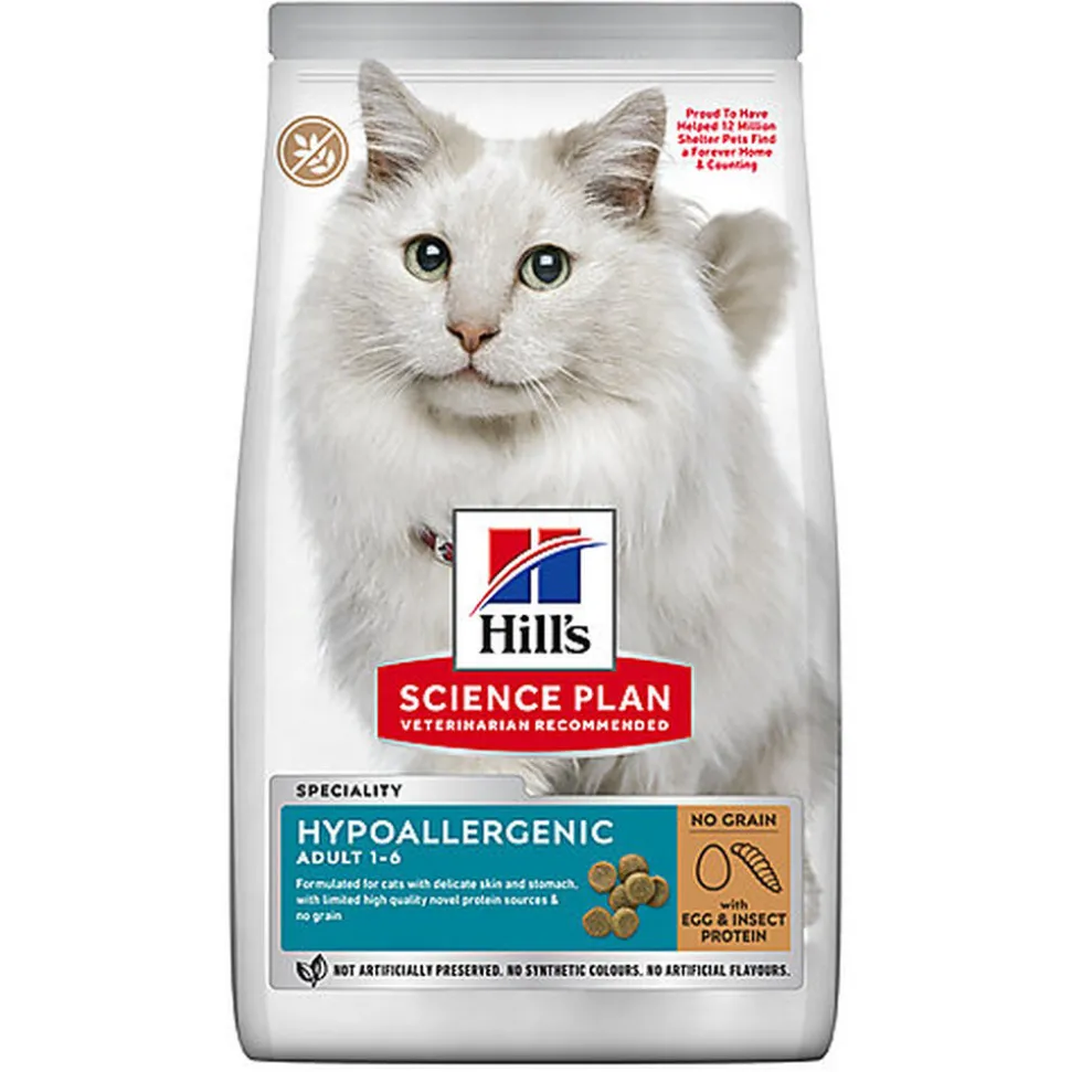 Hill's Science Plan - Hypoallergenic Adult Croquettes Pour Chat Adulte Aux Insectes & Oeuf - 1,5kg