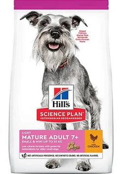 Hill's Science Plan - Mature Adult Light Small & Mini Croquettes Pour Petit Chien Agé Poulet - 2,5kg