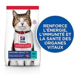 Hill's Science Plan - Mature Adult Croquettes Pour Chat Agé Au Thon  -  1,5kg