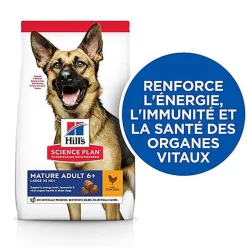 Hill's Science Plan - Mature Adult Croquettes Pour Grand Chien Agé Au Poulet  - 18kg
