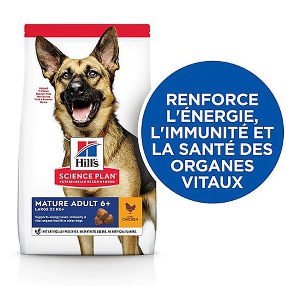 Hill's Science Plan - Mature Adult Croquettes Pour Grand Chien Agé Au Poulet - 18kg
