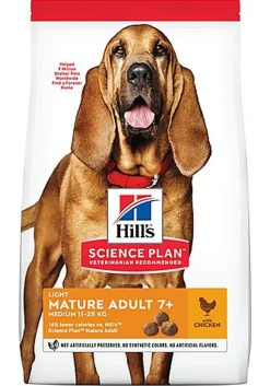 Hill's Science Plan - Mature Adult Light Croquettes Pour Chien Agé Au Poulet  - 12kg