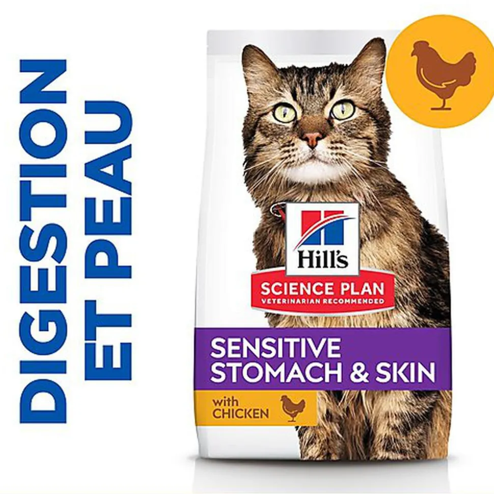 Hill's Science Plan - Sensitive Stomach & Skin Croquettes Pour Chat Au Poulet - 1,5kg