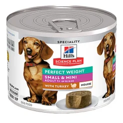 Hill’s Science Plan Perfect Weight Adult Small&Mini Mousse Chien Adulte Petite Race Dinde, - 200g