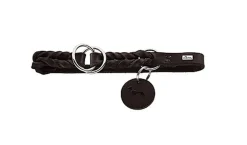 Hunter - Collier de Dressage en Cuir de Bœuf Marron pour Chiens