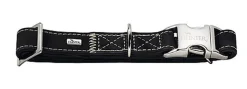 Hunter - Collier Hunting Alu-Strong en Cuir de Bœuf Noir