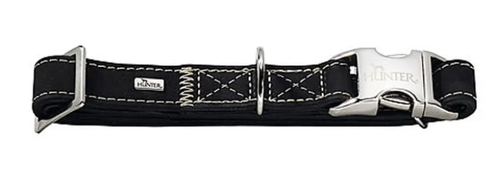 Hunter - Collier Hunting Alu-Strong en Cuir de Bœuf Noir