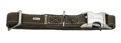 Hunter - Collier Hunting Alu-Strong en Cuir de Bœuf Vert Olive