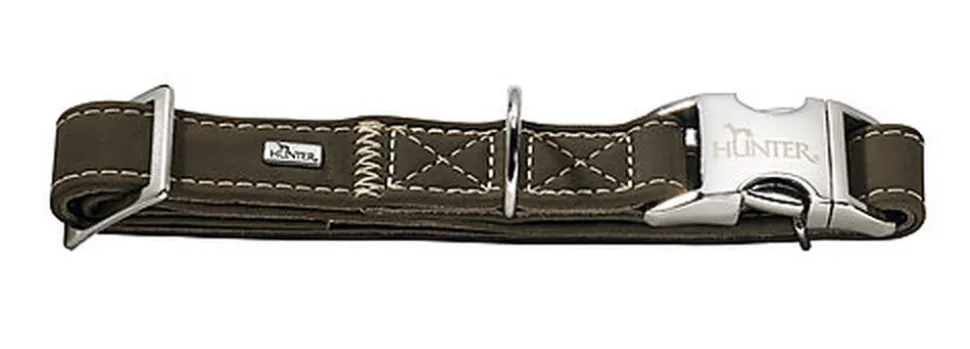 Hunter - Collier Hunting Alu-Strong en Cuir de Bœuf Vert Olive