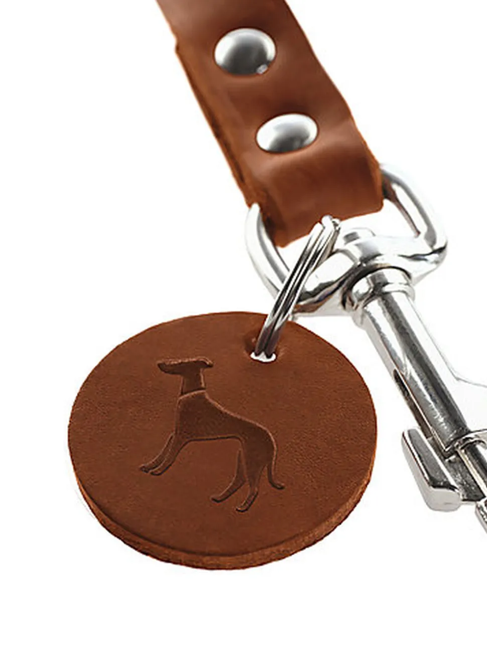 Hunter - Laisse Réglable en Cuir de Bœuf Cognac