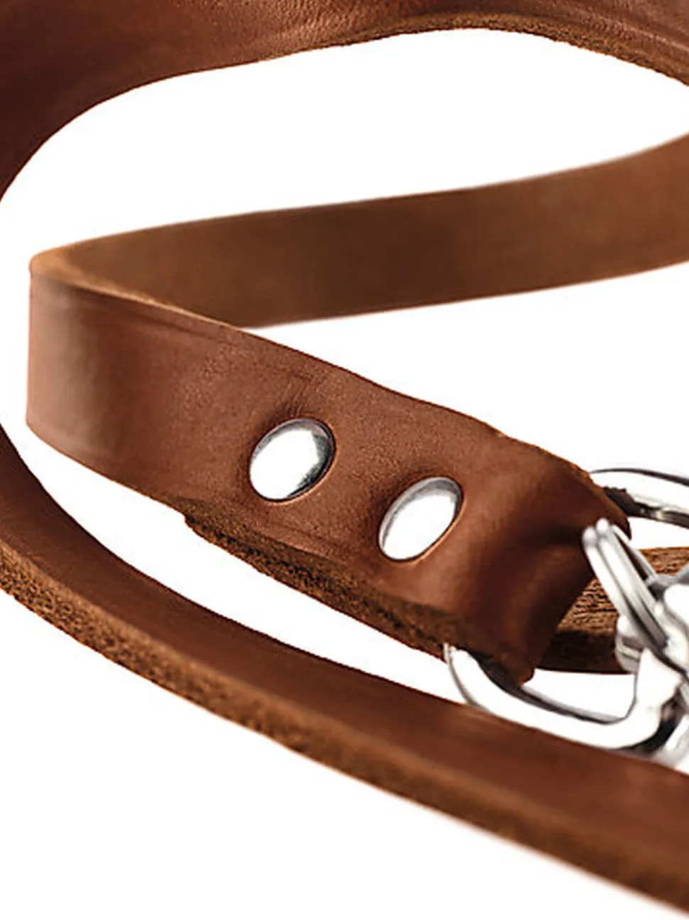 Hunter - Laisse Réglable en Cuir de Bœuf Cognac