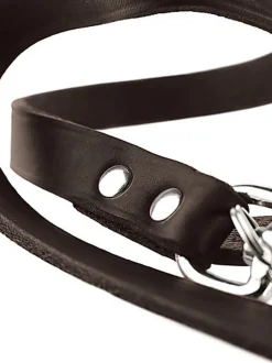 Hunter - Laisse Réglable en Cuir de Bœuf Marron