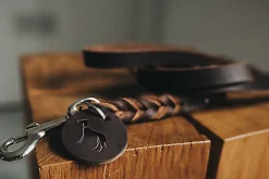 Hunter - Laisse Solid Education en Cuir de Bœuf Marron