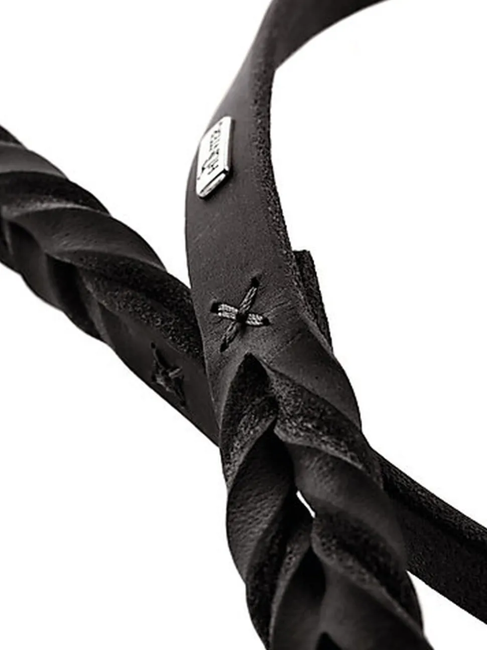 Hunter - Laisse Solid Education en Cuir de Bœuf Noir