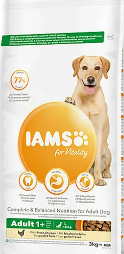Iams - Croquettes pour Vitalité Au poulet frais Chien Adulte Grande Race