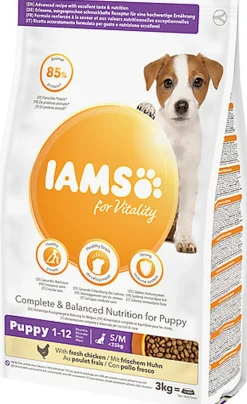 Iams - Croquettes pour Vitalité Au poulet frais Pour Chiot Petite et Moyenne Race