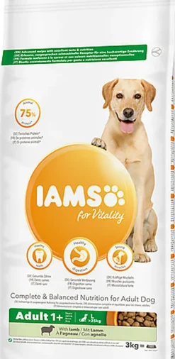 Iams - Croquettes pour Vitalité à l'agneau Pour Chien Adulte Grande Race