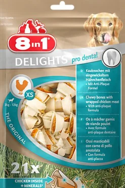 8in1 - Friandises Dental Delights Mini Value pour Chien - x21