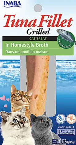 Inaba - Friandises Filet de Thon Grillé Bouillon Maison pour Chats - 15g
