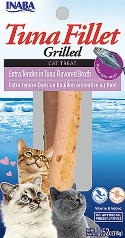 Inaba - Friandises Filet de Thon Grillé Tendre Bouillon au Thon pour Chats - 15g