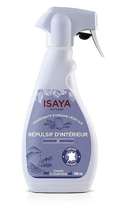 Isaya - Répulsif Intérieur Naturel pour Chat et Chaton - 500ml