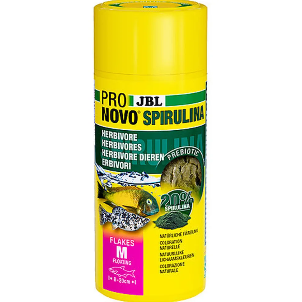 JBL - Aliment en Flocons Pronovo SPIRULINA FLAKES pour Poissons Herbivores - 250ml