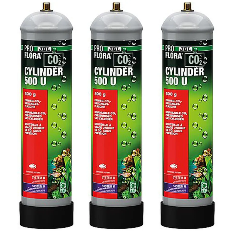 JBL - Bouteilles CO2 Proflora Cylinder 500 U pour Aquarium - 3x500g