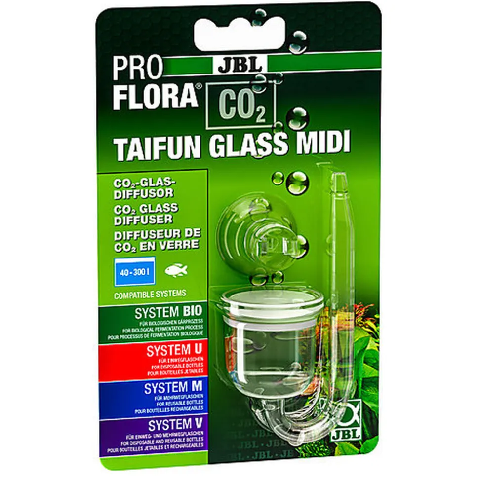JBL - Diffuseur CO2 Proflora Taifun Glass Midi pour Aquarium Eau Douce
