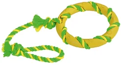 KERBL - ANNEAU + CORDE CAOUTCHOUC/COTON - 47CM Ø14CM