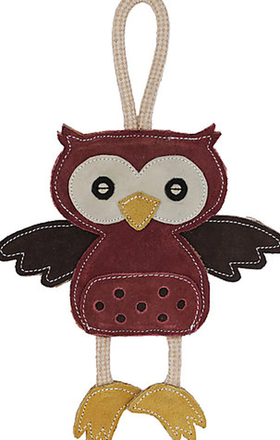 Kerbl - Jouet Chouette en Cuir pour Chiens - 31x22x3cm,