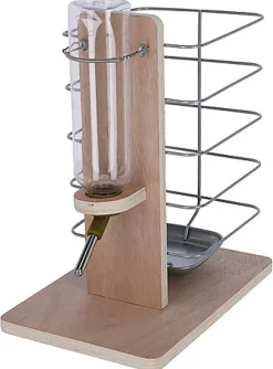 Kerbl - Râtelier + Coin à Eau pour Rongeurs - 22,5x15,5x27cm