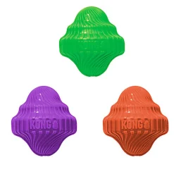 KONG - Jouet Balle Spin Squeezz Orbitz pour Chiens - M/L