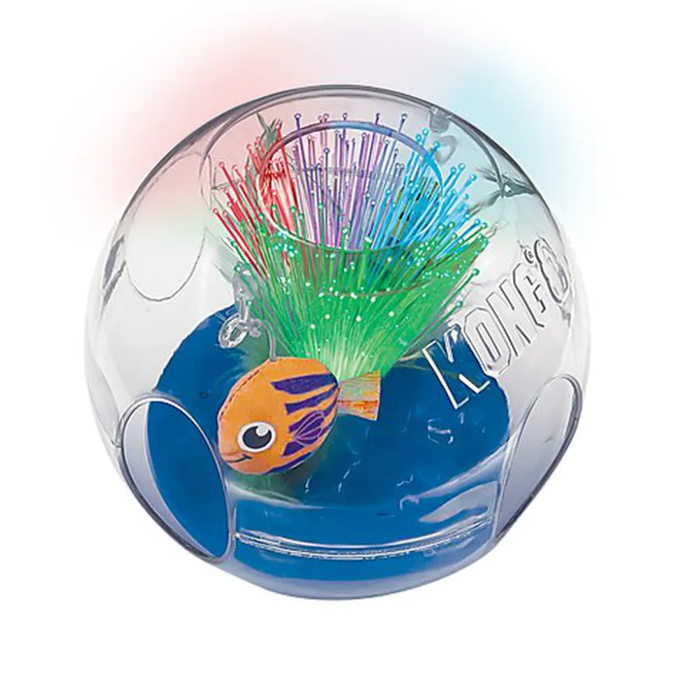 KONG - Jouet Bat-A-Bout Glow Aquarium pour Chats
