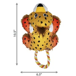 KONG - Jouet Cozie Tuggz Guépard pour Chiens - S/M