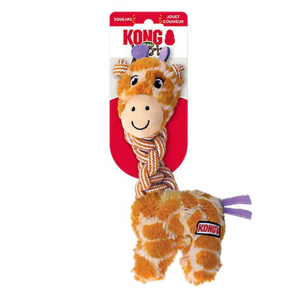 KONG - Jouet Knots Twists Girafe pour Chiens - S/M