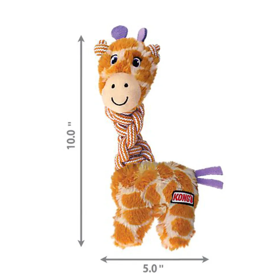 KONG - Jouet Knots Twists Girafe pour Chiens - S/M