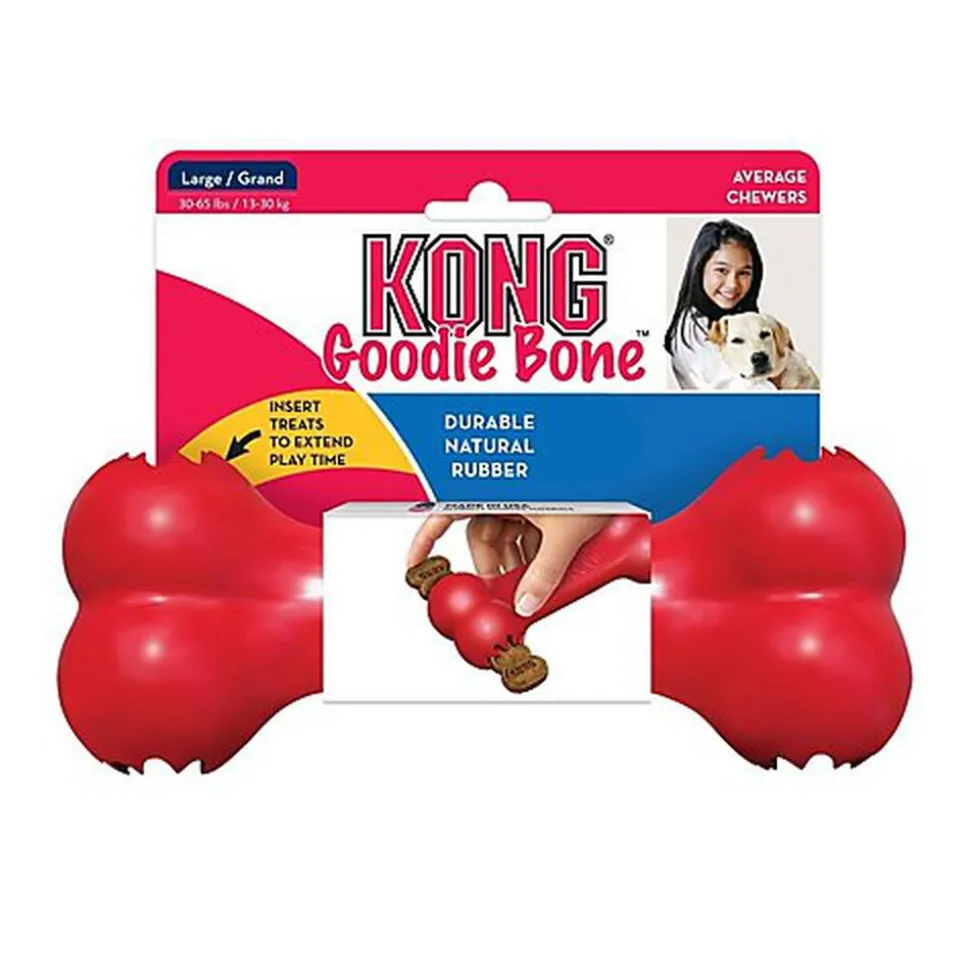KONG - Jouet Os Extreme Goodie Bone pour Chien - Noir