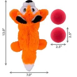 KONG - Jouet Peluche Cozie Pocketz Renard pour Chiens - M