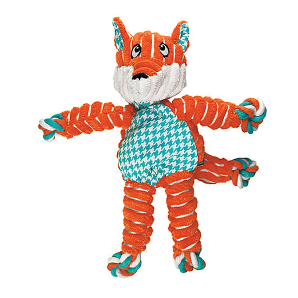KONG - Peluche Floppy Knots Fox Renard pour Chien - S/M