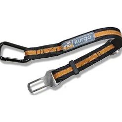 Kurgo - Attache Ceinture de Sécurité Voiture Tether pour Chien - Orange