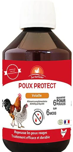 Le Fermier - Aliment Complémentaire Poux Protect pour Basse cour - 250ml