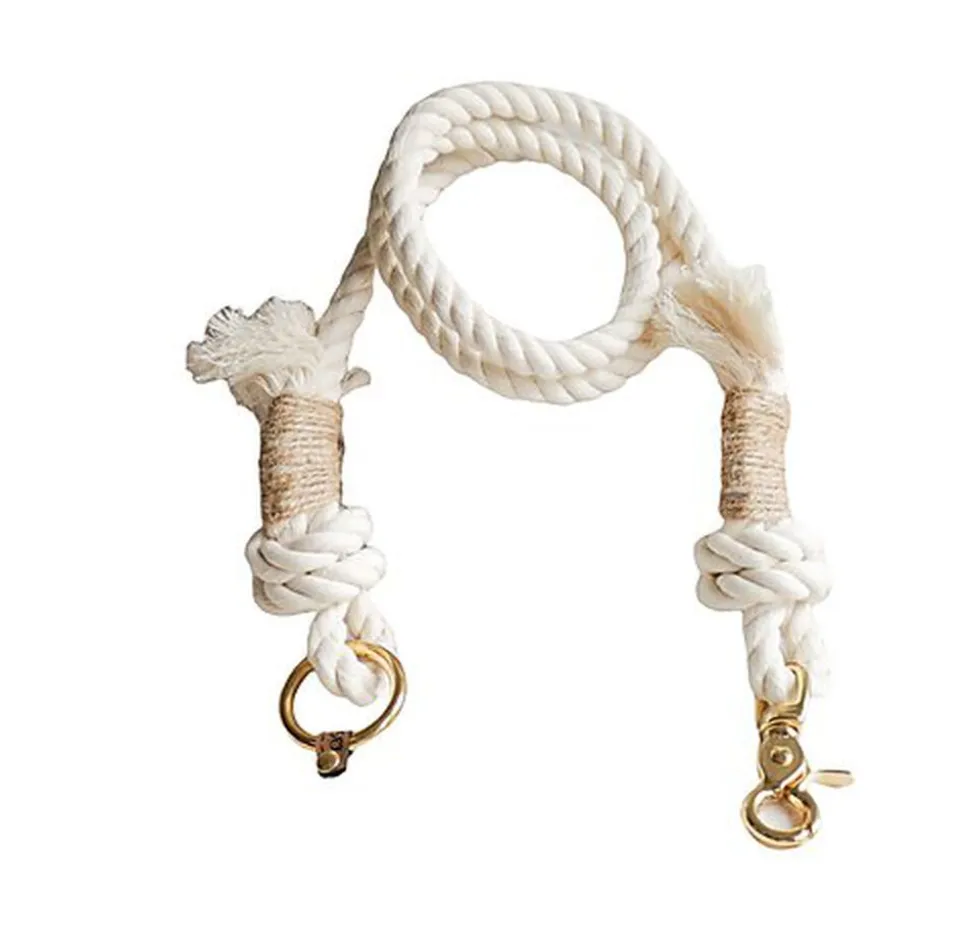 Le Muso - Extension de Laisse Corde pour Chiens - Crème