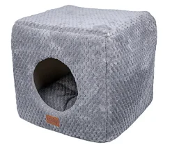 Leeby - Couffin Cube Gris pour Chats - S