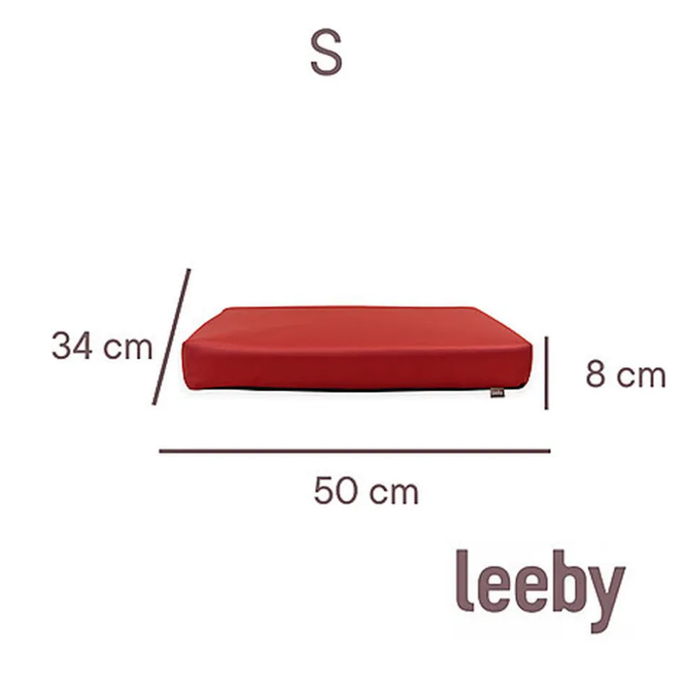 Leeby - Coussin Corbeille Imperméable Rouge