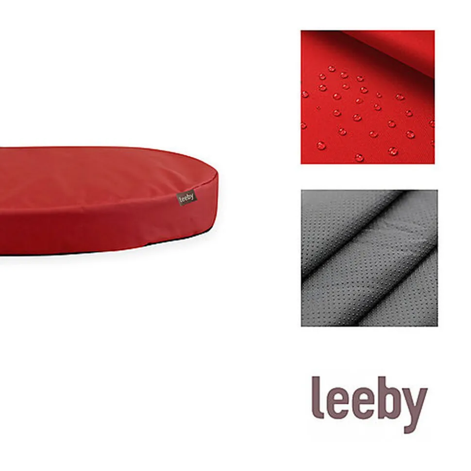 Leeby - Coussin Corbeille Imperméable Rouge