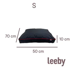 Leeby - Coussin Imperméable Noir pour Chiens