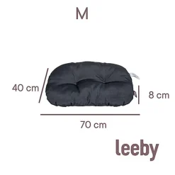 Leeby - Coussin Noir Multi usage pour Chiens